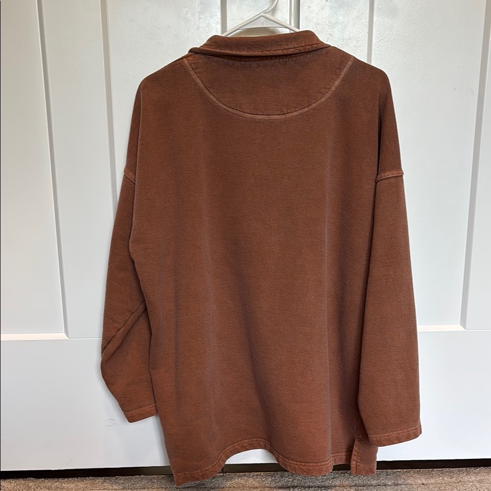 Sloppy Joe women’s collar-02 sweatshirt in caramel - Picture 5 of 6